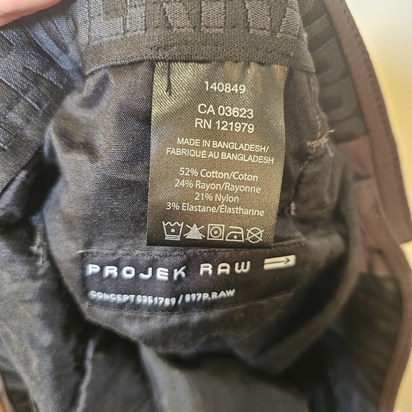 👍NWOT Projec Raw grey stretch docker shorts men size 40 US - Picture 6 of 7